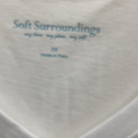 Soft Surroundings women’s size 2x white long sleeve tunic top - Picture 2 of 5